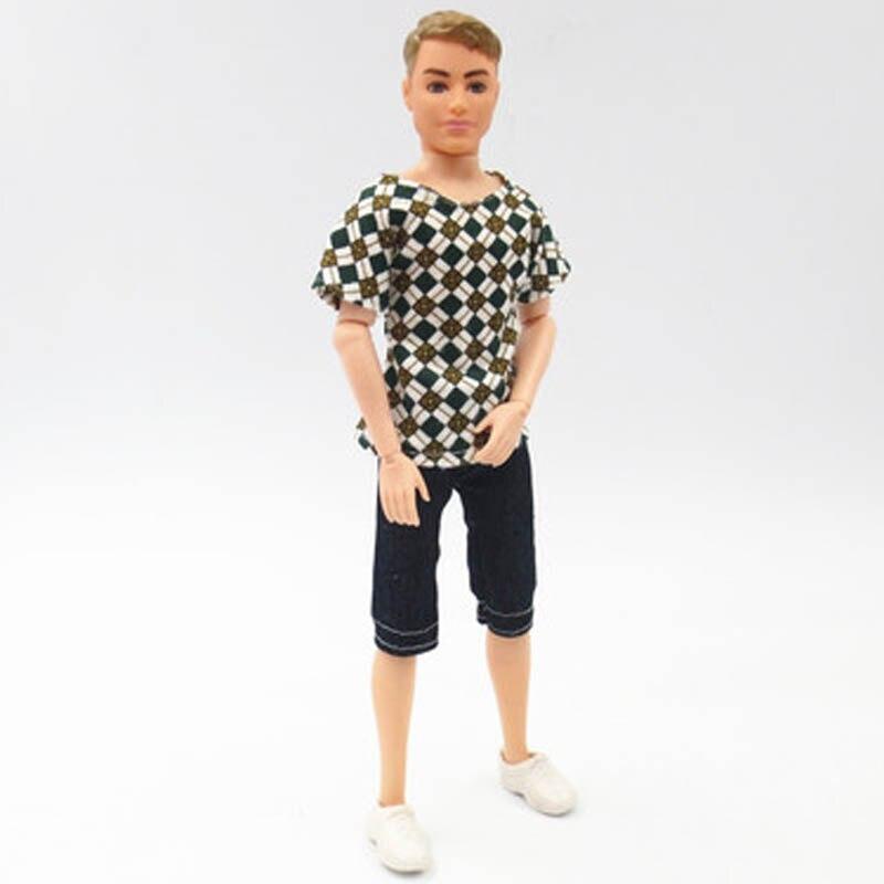 1SET 1/6 košile a kalhoty na běžné nošení Šortky pro panenku Ken Boy Letní outfity Krátké kalhoty Šaty pro panenku Barbie Příslušenství pro panenku Ken