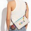 Coach Classic Large Logo Exquisite Pebble Leather Zipper Detachable Shoulder Strap With Round Coin Case Mini Crossbody Bag C9854-QBCAH