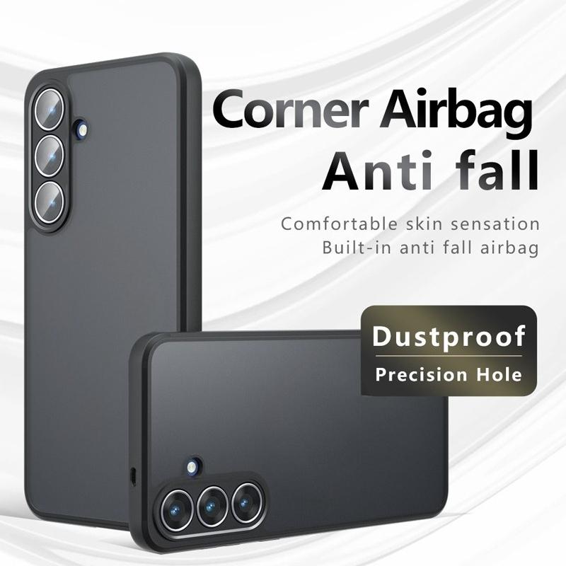 Para Samsung Galaxy S25 FE Funda Antigolpes Tacto Piel Mateada PC+TPU Antihuellas Transparente para Galaxy S25 fe