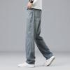 Summer Ultra-thin Lyocell Men's Jeans Drape Soft Fabric Loose Straight Casual Denim Pants Elastic Ice Silk Male Trousers
