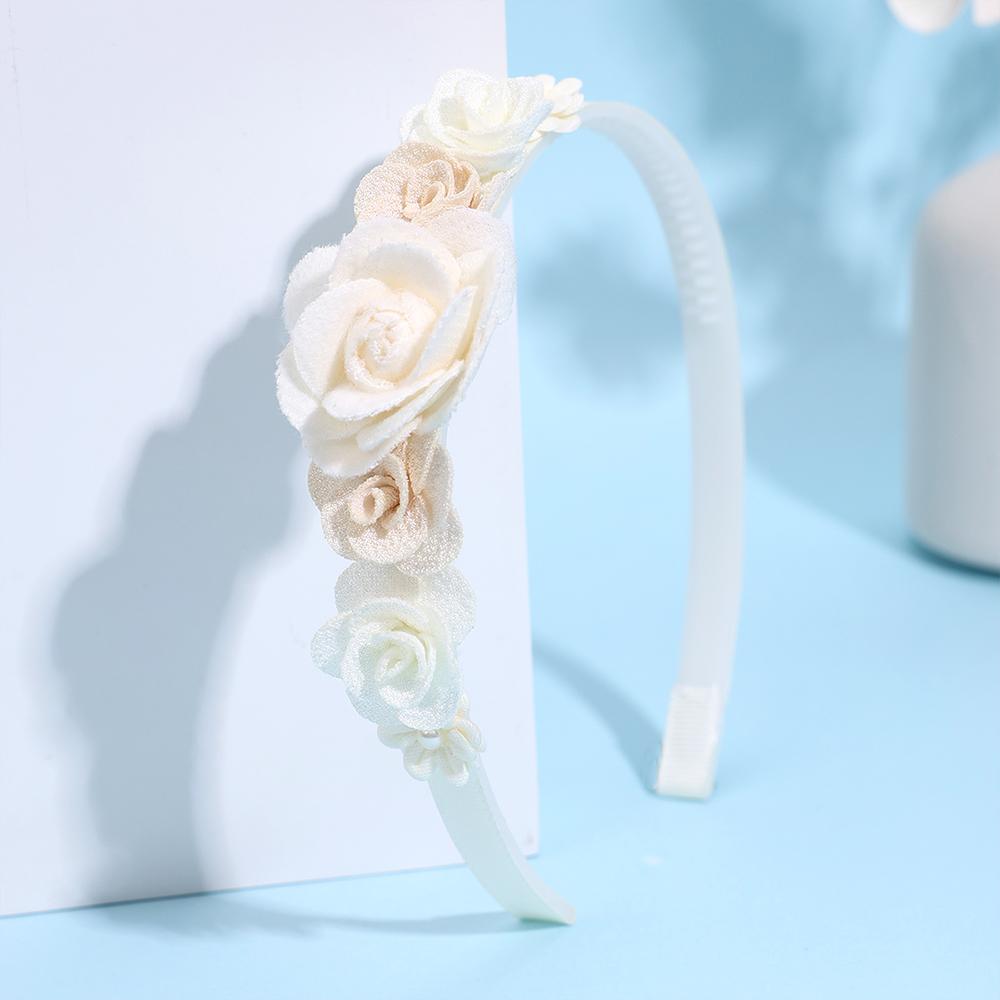 

Корейская повязка на голову с цветами Сладкая цветочная повязка для волос Детский обруч для волос Корона для свадьбы принцессы Школьные повседневные головные уборы Аксессуары