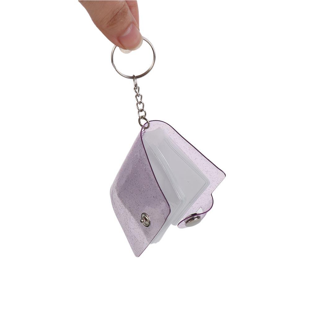 Snap Button Design Mini Photo Album With Keychain Portable Pocket Album Children's Growth Photo