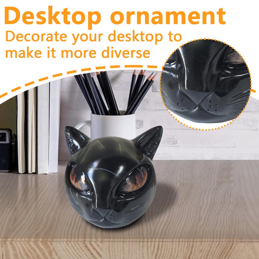 Luxury Black Cats Stone Sculpture,Elegant Home Décor & Gift-Ready Art Piece, Gifts For Lovers Women Men