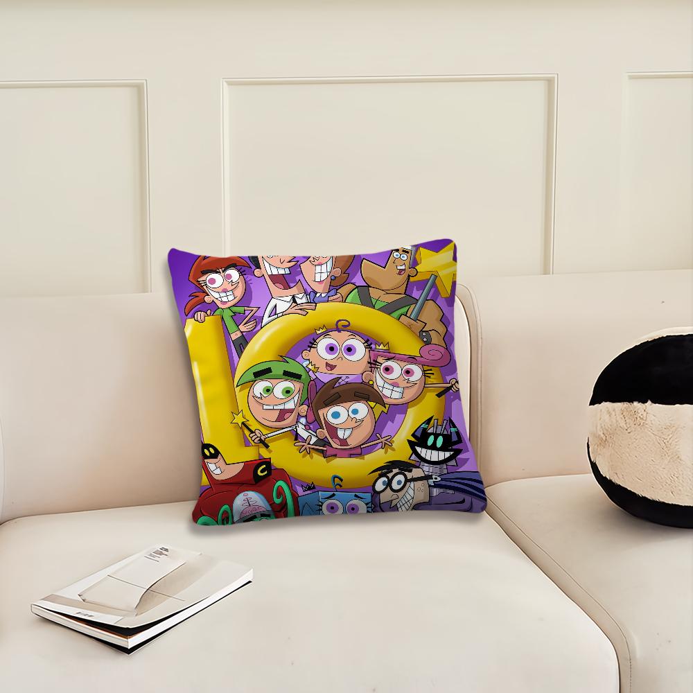 Cute Cartoon The F-Fairly O-OddParents cushion cover Living Room Headboard Office Bedroom Cushion Sofa Nap Time Pillow Case