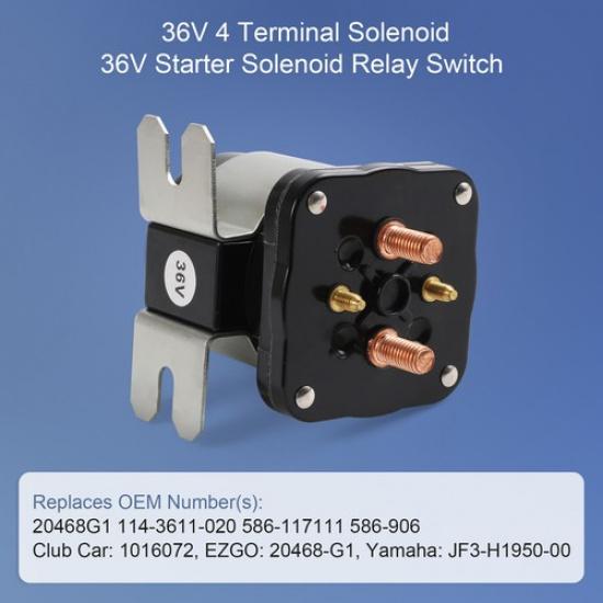 36V 4 Terminal Heavy Duty Solenoid Fit 1989-UP E-Z-GO Electric 20468-G1