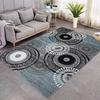 Contemporary Geometric Pattern Area Rug With Artistic Abstract Triangle Circle Motifs Soft Decorative Carpet For Living Room