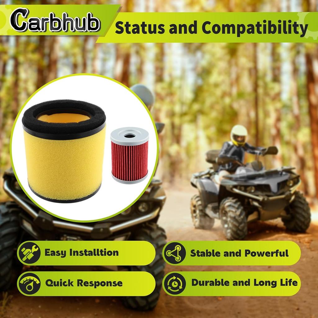 Carbhub Luftfilter Ölfilter Kit für Arctic Cat 250 2x4 4x4 Arctic Cat 300 2x4 4x4 Ersetzt für 0470-421, 0470-355