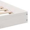 Bed Frame White 140 x 220 cm Solid Pine Wood