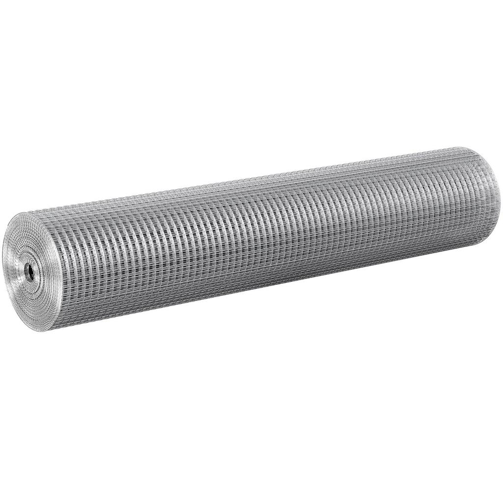 VEVOR Hardware Cloth, 1/2 inch 36in x 50 ft 19 Gauge, Hot Dipped Galvanized Wire Mesh Roll, Chicken Wire Fencing, Wire Mesh for Rabbit Cages, Garden