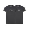 Camiseta de Manga Corta con Cuello Redondo y Estampado de Letras EA Pack de 2 Tops para Hombre Gris CC715-111267-19044