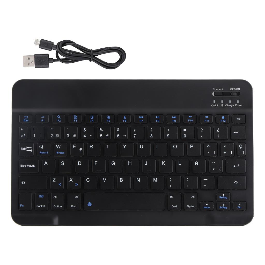 Mini přenosný bezdrátový Bluetooth 3.0 španělský touchpad klávesnice pro IOSAndroid