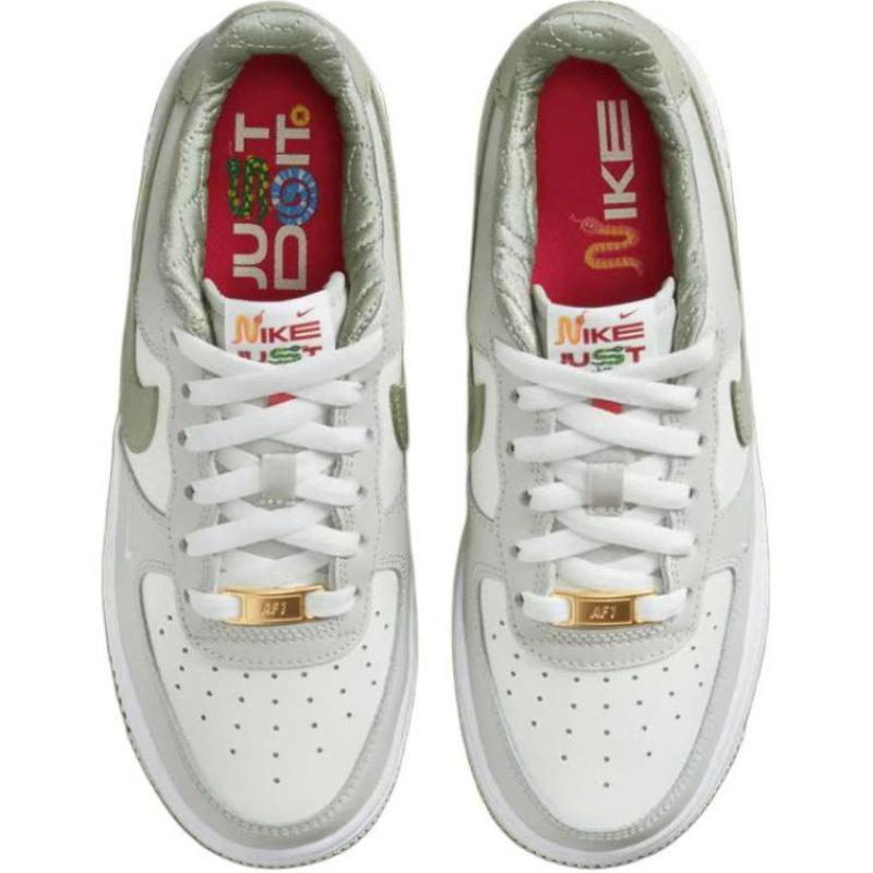 Nike Air Force 1 Anti Slip Wear Resistant Low Top Kids' Skateboarding Shoes White Sneakers HV6000-131