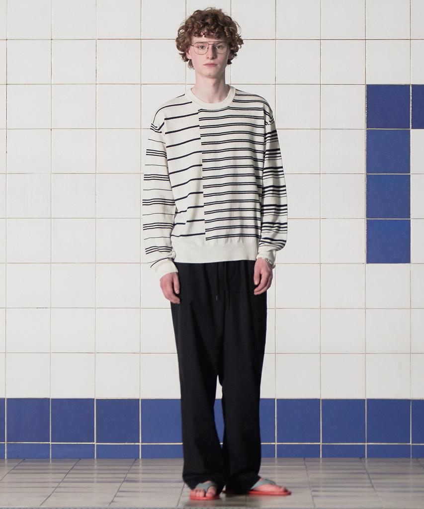 UNALLOYED Argyle Elbow Stripe Knit / Ivory
