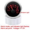 AD 52mm Voltmeter with Alarm Light  Volt Meter Gauge Voltage for Marine Car Caravan Boat Camper RV Truck 12v Voltmeter Ammeter