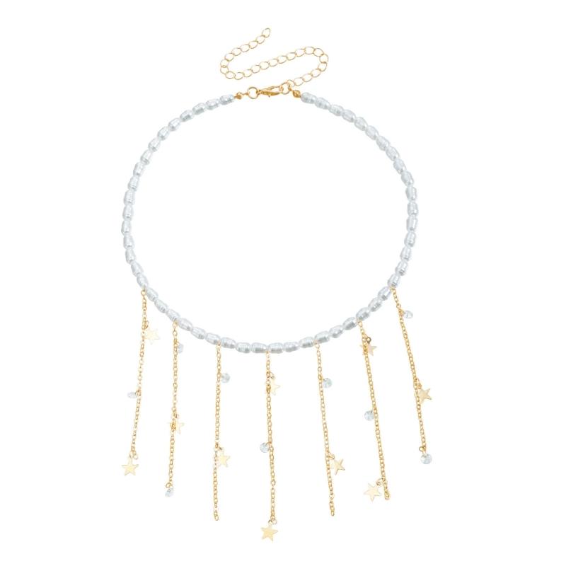 Sophisticated Baroque Styles Pearls Necklace Featuring Long Tassels Jewelry Accessory for Elegant and Graceful Look