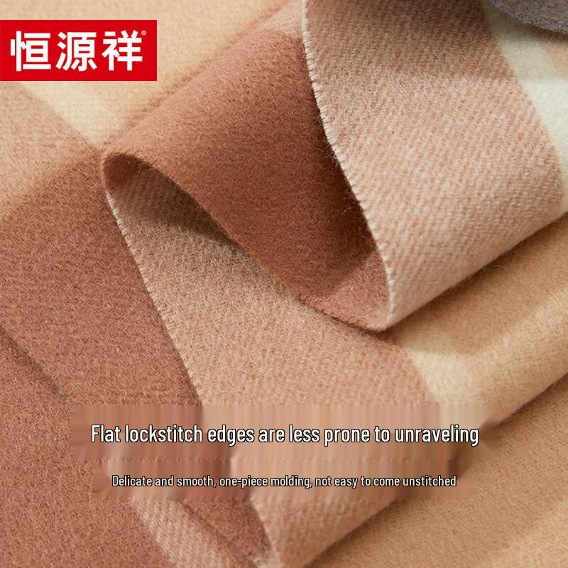 Hengyuanxiang Women's 100% Wool Plaid Scarf & Shawl