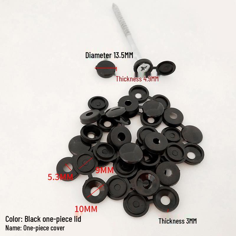 Decorative Plastic Screw Caps for Furniture and Wardrobes - Three-in-One Design