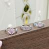 Sweet Enamel Dripping Oil Pink Full Diamond Zir*****Pen Ring Exquisite Niche High Sense Stacked Fashion Ring Woman