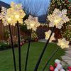Christmas Decoration Snowflake Solar Lights String Flower Garden Road Ground Plug Lights Decorative Lights Always On and Flashing Lights
