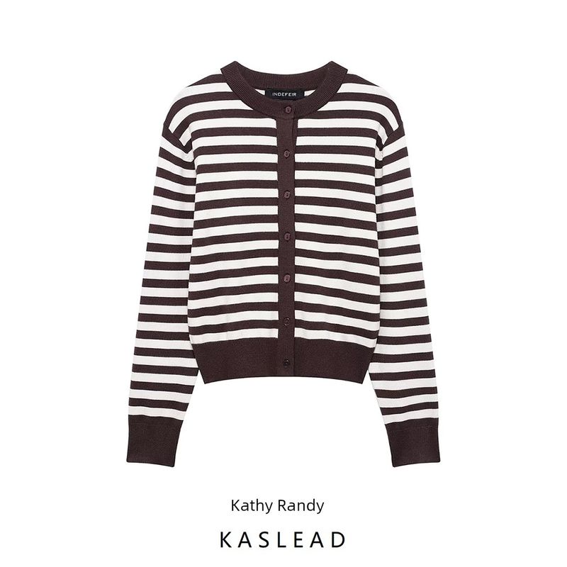 Kaslead New Arrival Women's Clothing Fashion Style Knitting round Neck Long Sleeves round Neck Long Sleeve Short Coat 5536019