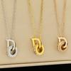 D-letter Necklace Female Niche Design Simple Online Celebrity Temperament Light Luxury Necklace Pendant Clavicle Chain Does Not Fade.