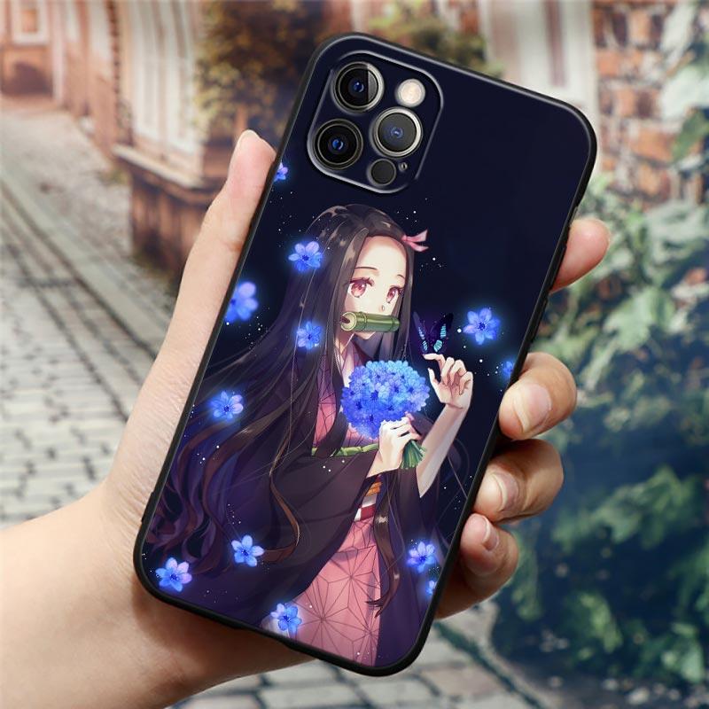 

Чехол для телефона с изображением аниме «Sexy Girl Demon Slayer» для Apple iPhone 14 13 12 11 Pro Max 8 7 SE 2020 2022 XR XS Mini Plus Fundas Coque iPhone 14 Pro Max