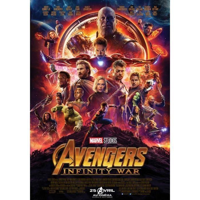 

AVENGERS INFINITY WAR Affiche Cinéma Originale ROULEE 53x40cm