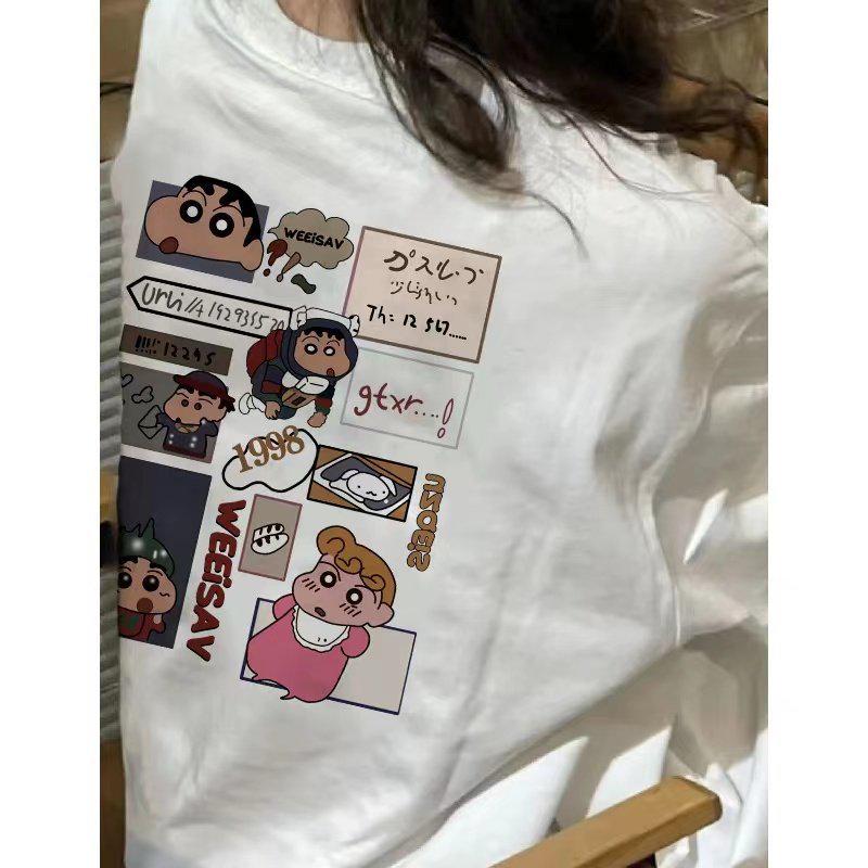 Unisex Japanisches Retro Cartoon Baumwoll-T-Shirt - Lockere Passform für Herren, Damen & Übergrößen