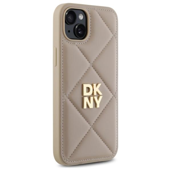 Dkny Dkhcp15Mpqdsle Iphone 15 Plus 6.7  Beżowy/Beige Quilted Stack Logo