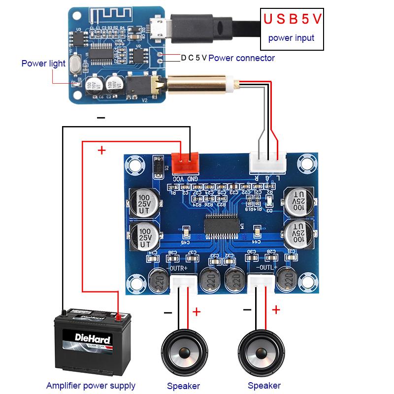 XH-A252 New Upgrade 5.0 Bluetooth Bluetooth Audio Receiver Module Lossless Transmission Bluetooth Decoder Board