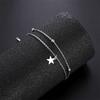 Cazador Stainless Steel Trendy Star Charm Double Chain Bracelet for Women Bracelets on Hand Jewelry 2025 Birthday Gift Wholesale