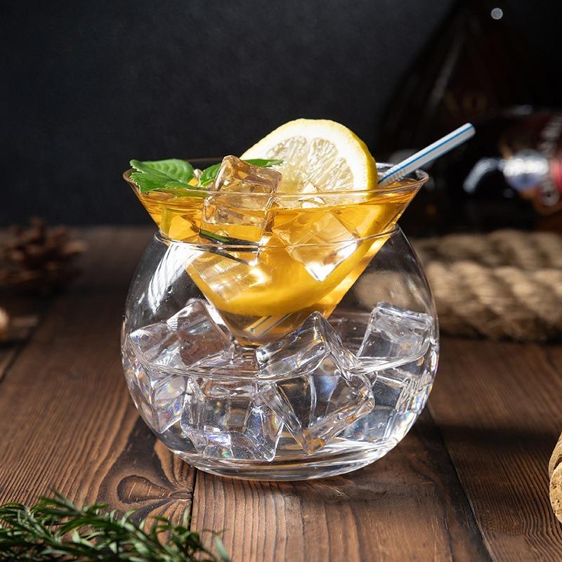 Luxury Crystal Glass Cocktail Cups Margarita Martini Mixology Bar Set
