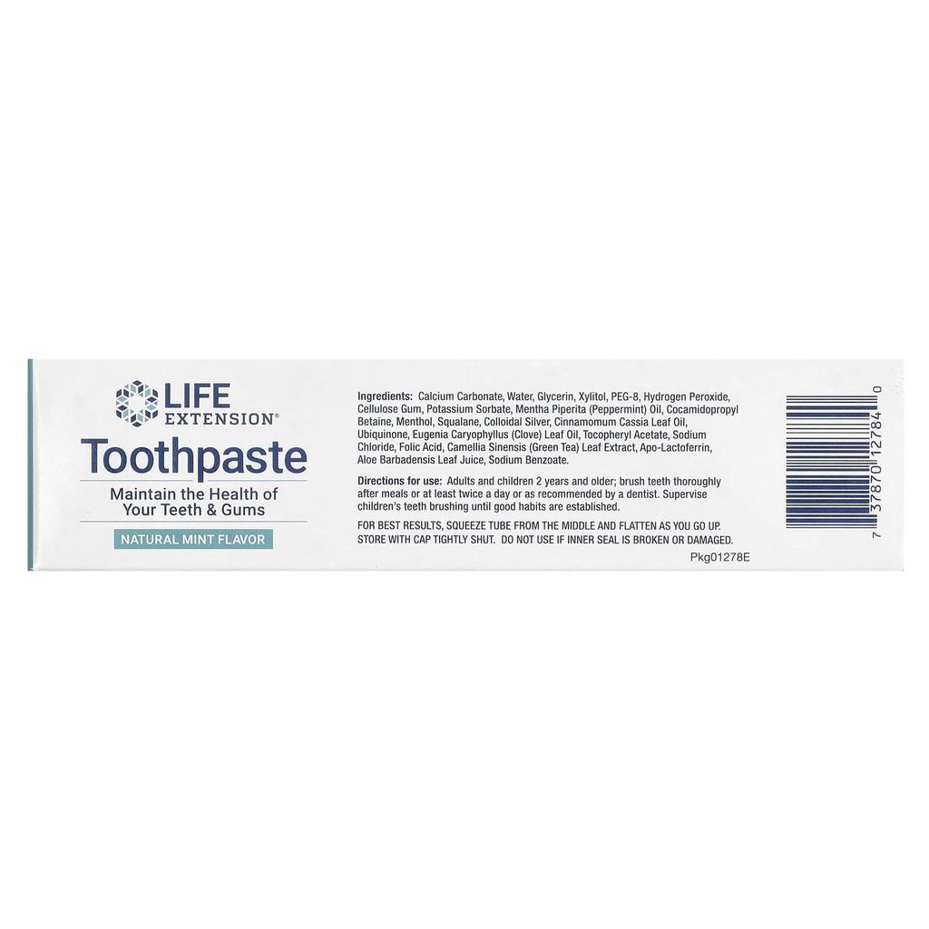 Toothpaste, Natural Mint Flavor, 113.4G(4Oz)