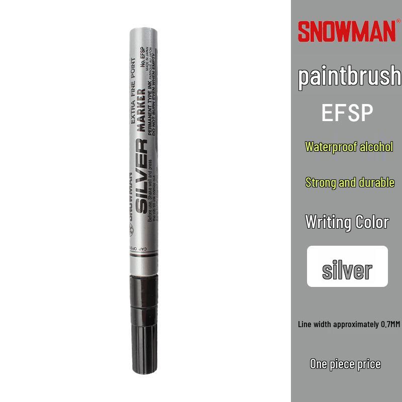 Snowman Fine Needle Tip Paint Marker - Black & White, Low Halogen, Eco-Friendly, EFWP-12