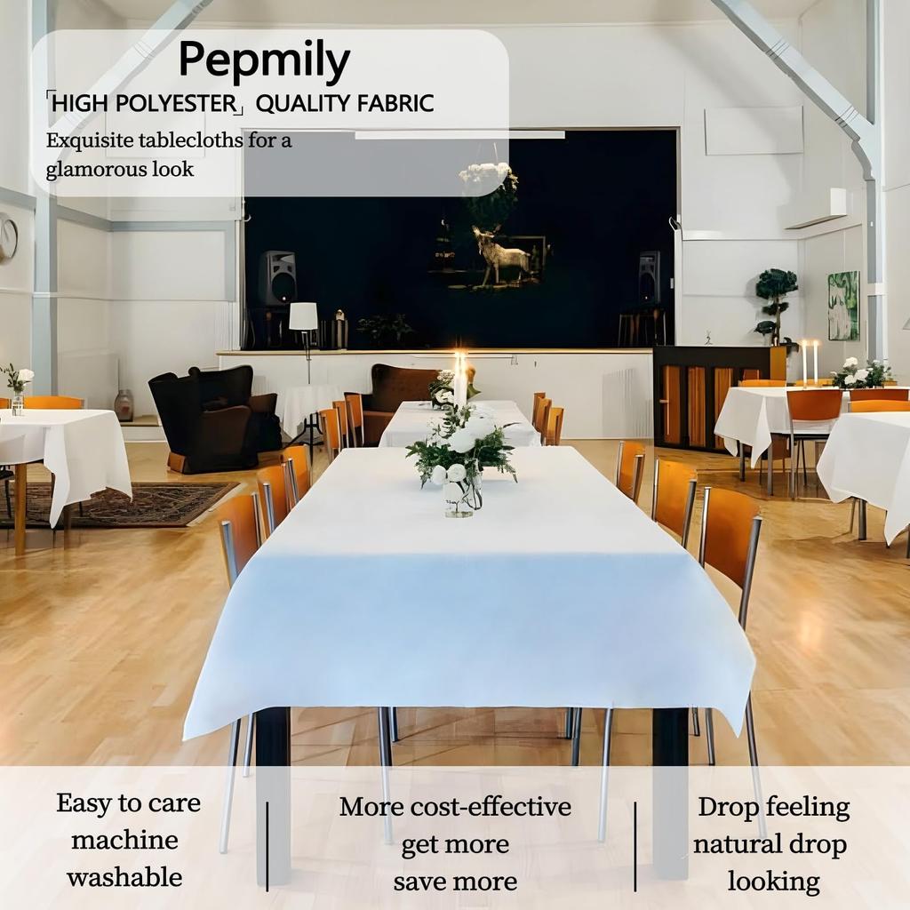 Table Cloth 60x102 Inch Rectangle Tablecloths For 6 Foot Rectangle Tables