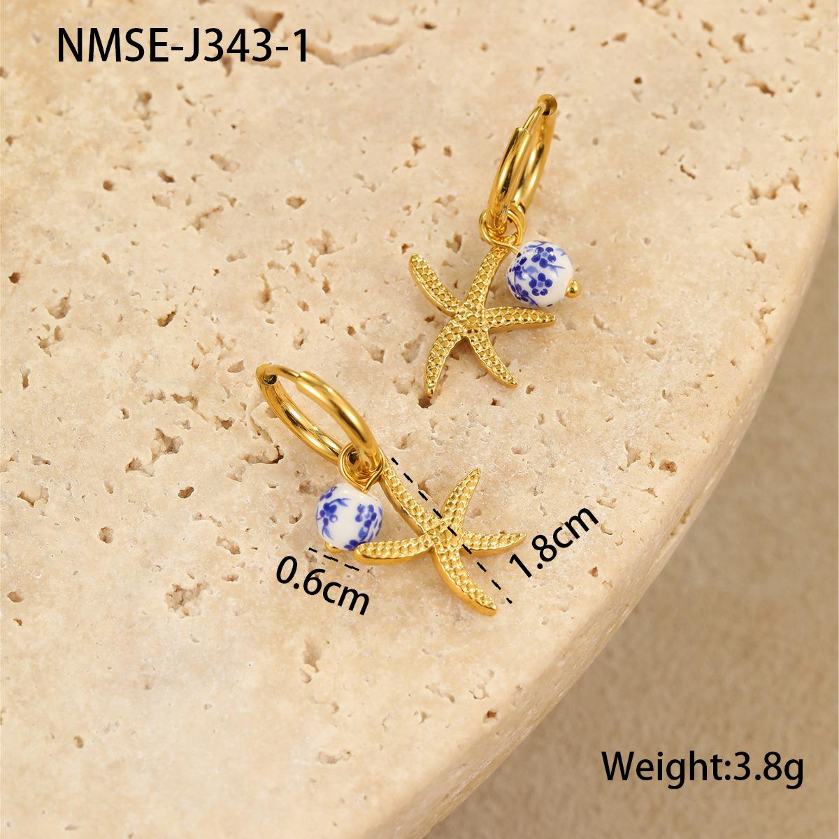 GEMCHIC Women s Stainless Steel Sea Star Shell Earrings Ocean Style Creative Design