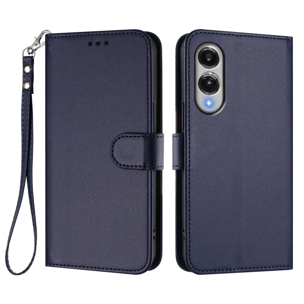 For Samsung Galaxy S25 Edge Leather Case Wallet Stand Phone Cover with Wrist Strap
