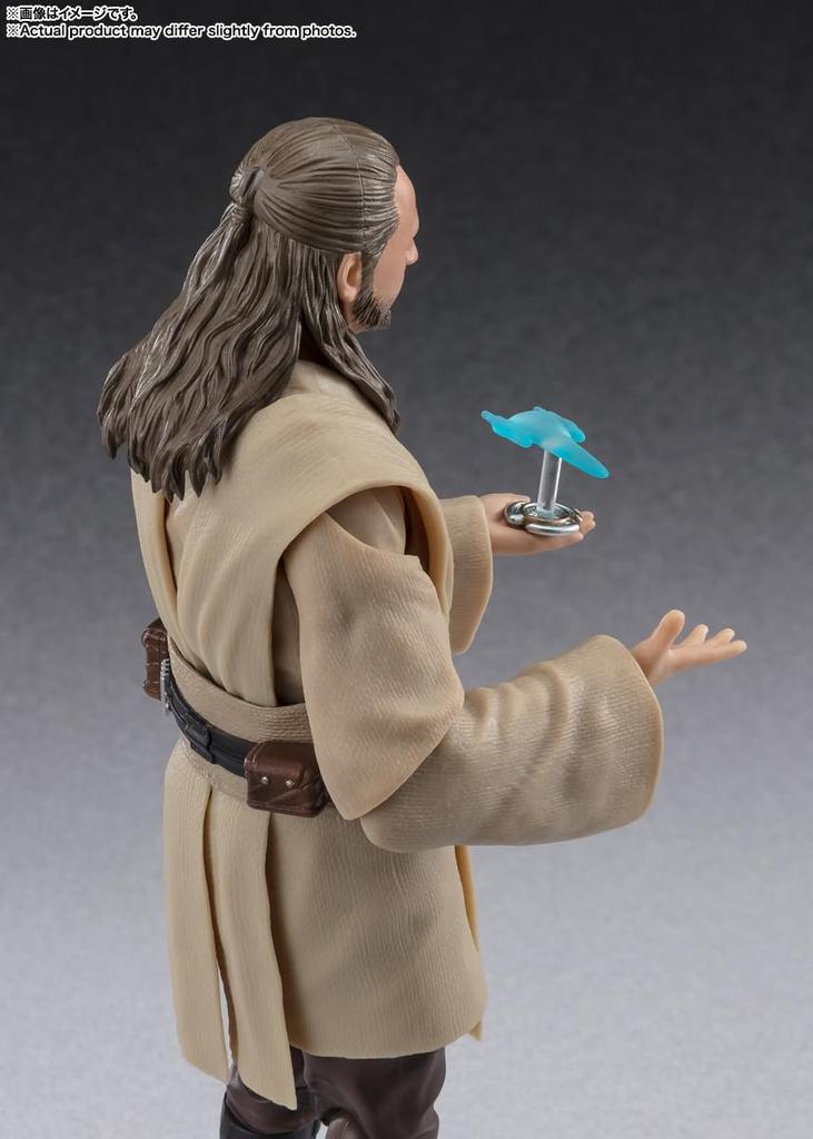 TAMASHII NATIONS Figurine mobile peinte de 150 mm, Jinn le Fantôme, SHFiguarts Qui-Gon (La menace de STAR WARS) Environ. PVC, ABS et tissu