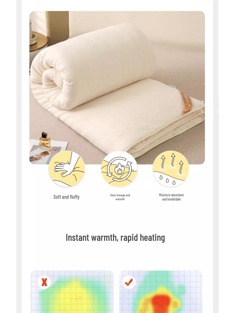 Thickened Pure Cotton Winter Quilt - Warm Cotton Floss Bedding