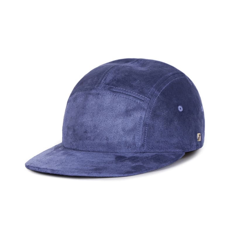 VARZAR VA Square Suede Camp Cap Navy