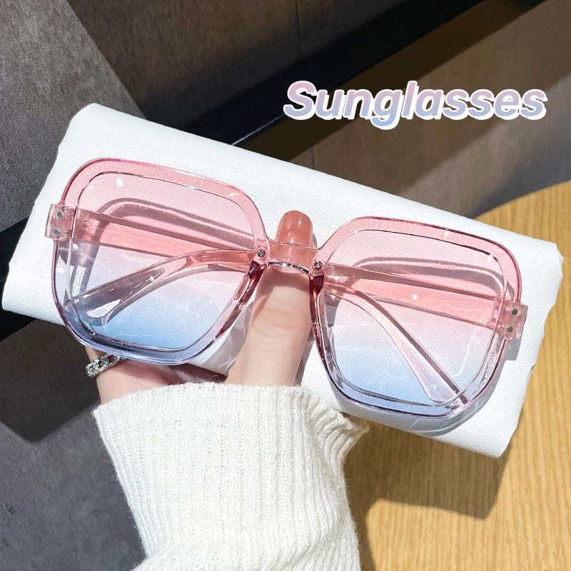 

Fashion 2024 Trend Personality Gradient Ocean Piece Sunglasses Rice Nail Large Frame Sunshade Glasses Outdoor Uv Protection Glasses