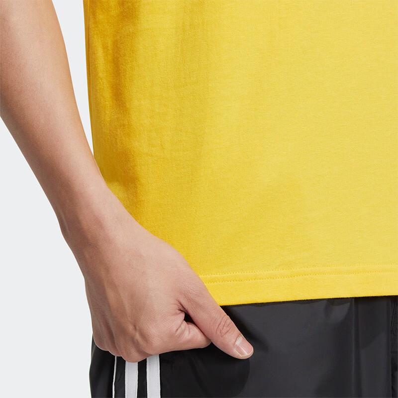 Adidas Neo Letter Print Crew Neck Short Sleeve T-Shirt Men Tops Yellow HM9563