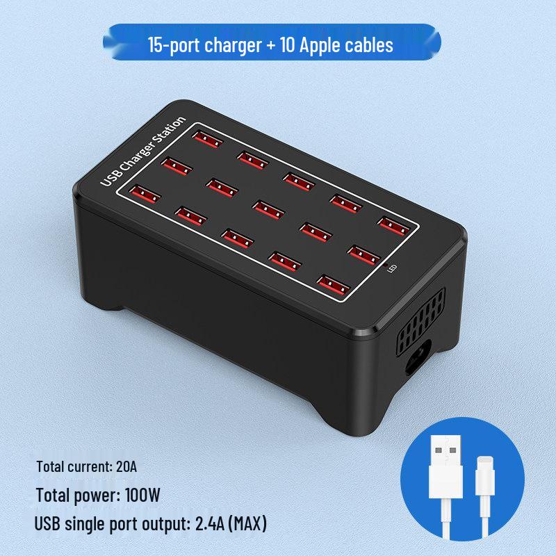 Multi-port USB Fast Charger: Smart Desktop Charging Station for Multiple Devices