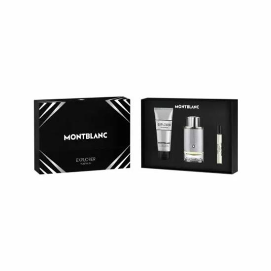 Montblanc Explorer Platinum Eau De Perfume Spray 100ml Set 3 Pieces