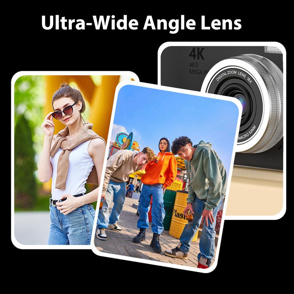 Foldable Screen Kids and Beginners Camera 4K 48MP Digital Camera with 16X Zoom with Flip Screen