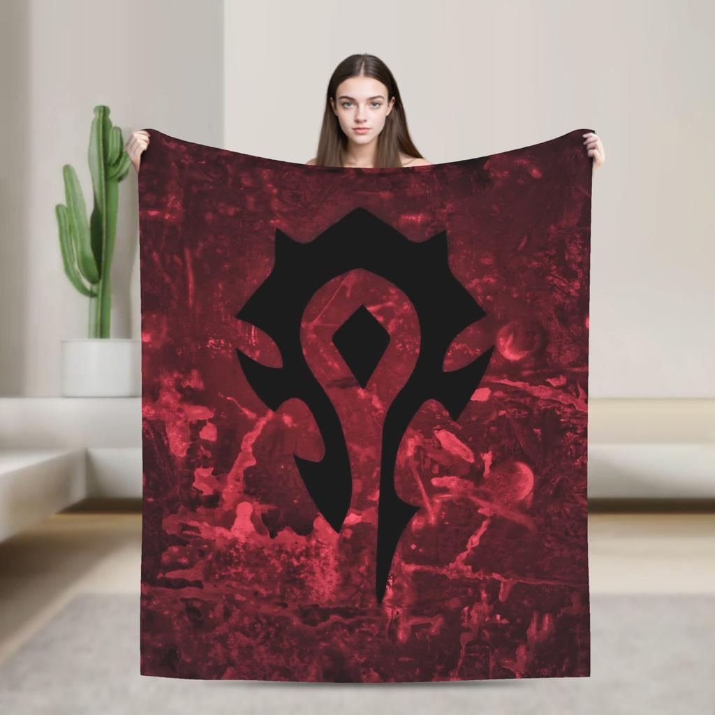 World of Warcraft Game Flannel Blankets Super Warm Throw Blanket for Outdoor Travel Office Aesthetic Bedspread Sofa Bed Cover