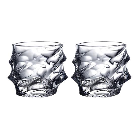1/2/4 ks Skleněné sklenice na whisky Těžká, tlustá spodní tyč Sklenice na bourbon Umělé křišťálové sklenice na whisky Twisted Glass Sklenice Poker Night Drinkware