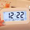 Cartoon Sausage Lip LCD Display Desk Clock with Snooze Function Night Light Battery Operated Digital Alarm Clock Decors