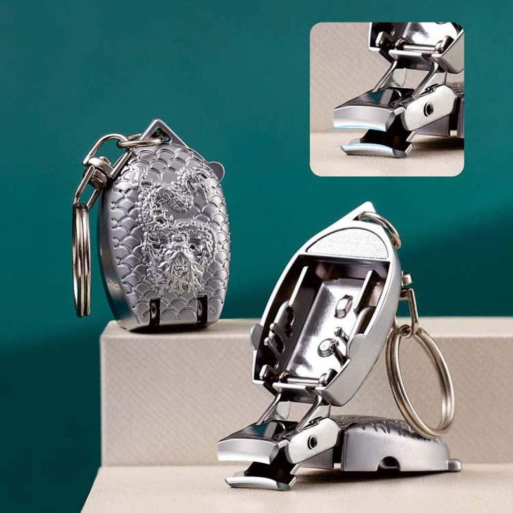 

Stainless Steel Mini Nail Clipper Keychain Bag Pendant Fingernail Clipper Mini Nail File Travel золотий