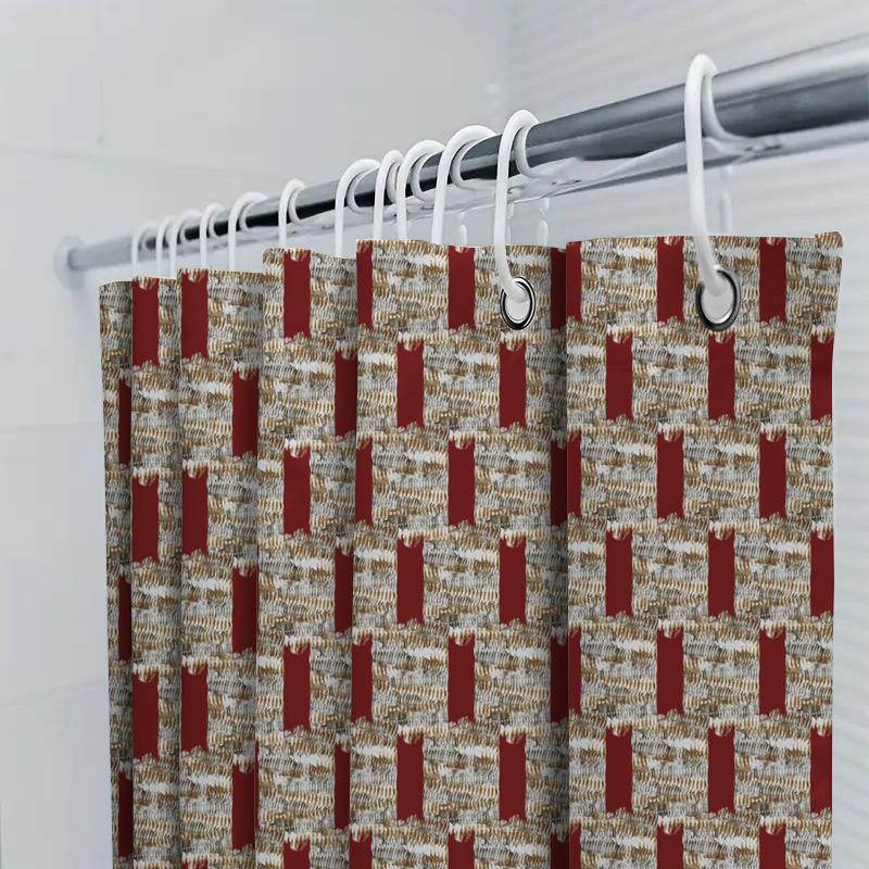 Plaid Shower Curtain Printed Pattern Waterproof Bathroom Decor Home Decoration Waterproof Fabric Showercurtain